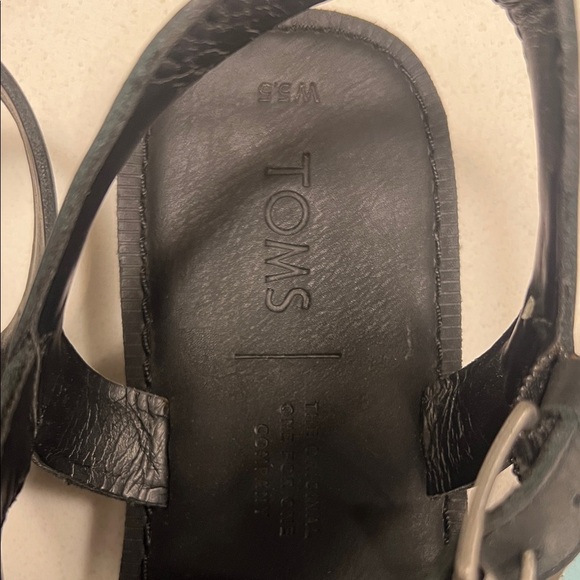 Toms Black Strappy Sandals - Picture 2 of 6